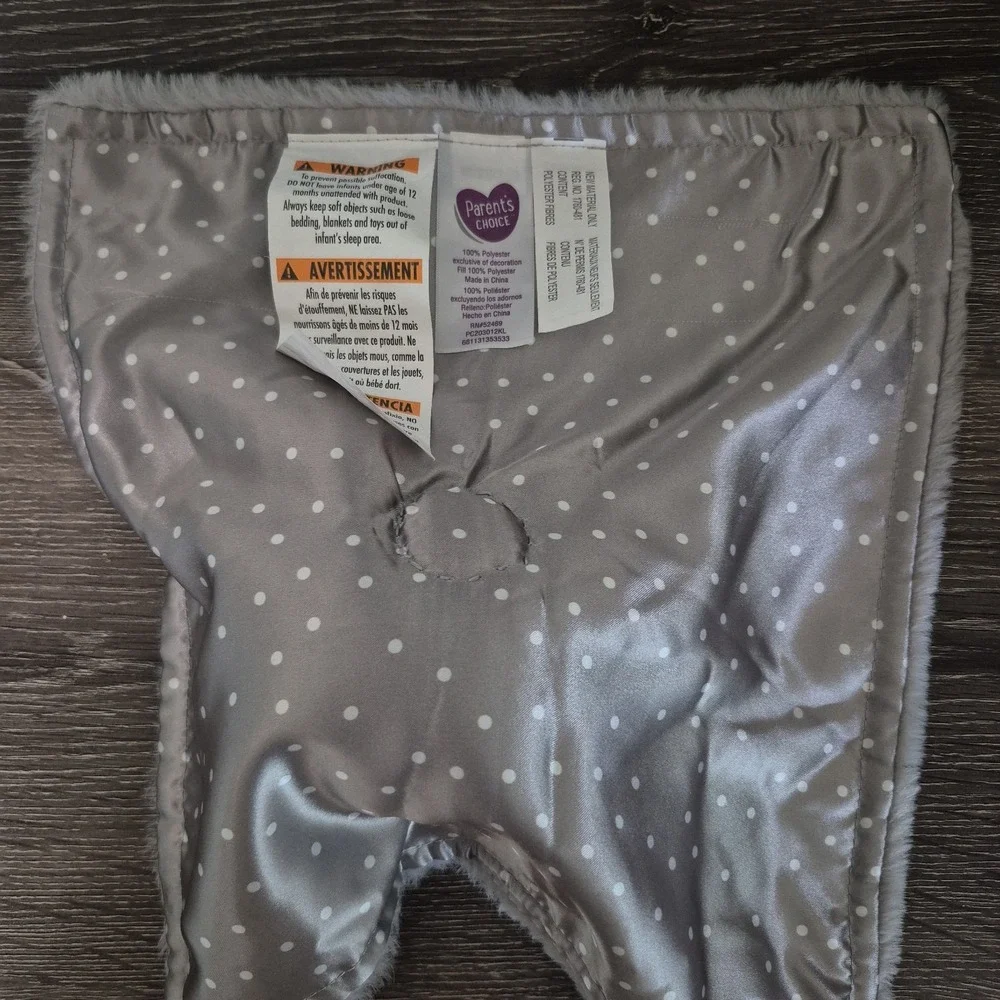 Security Blanket Elephant Baby By Parents Choice Lovey Huggy Soft Plush Gray